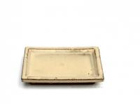 Bonsai alátét 12cm szögletes beige